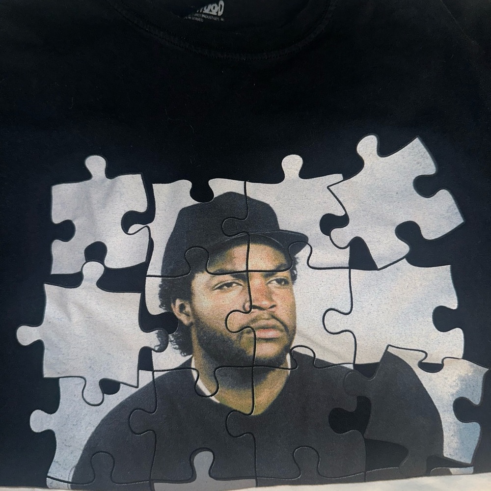 Black Graphic Puzzle T-Shirt